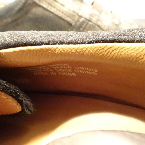 EARTHIES Ronda Rock Bronze Dk Brown Suede Slip on Hidden Wedge Flat Shoes 8B - Picture 5 of 7